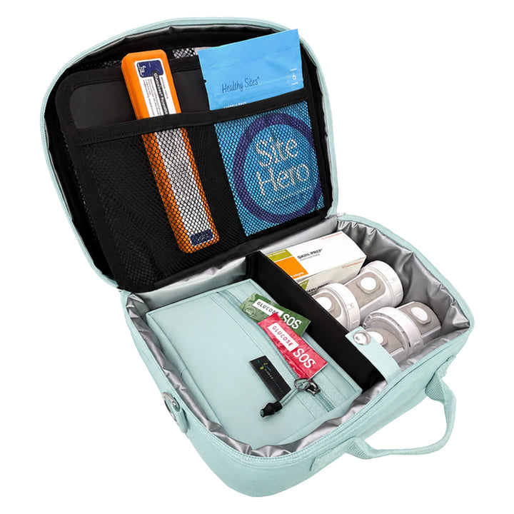 Sugar Medical Diabetes Insulated Travel Bag: Seafoam