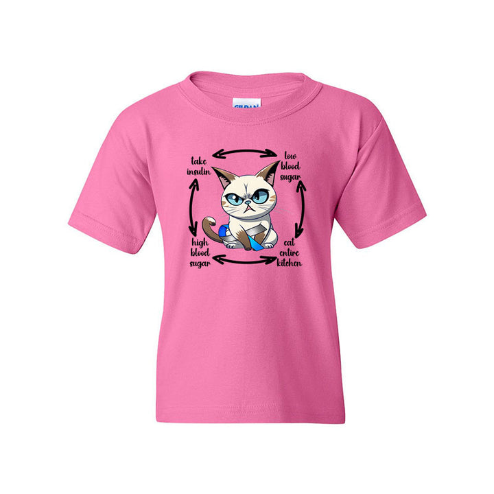 Diabetes Cat Youth t-shirt