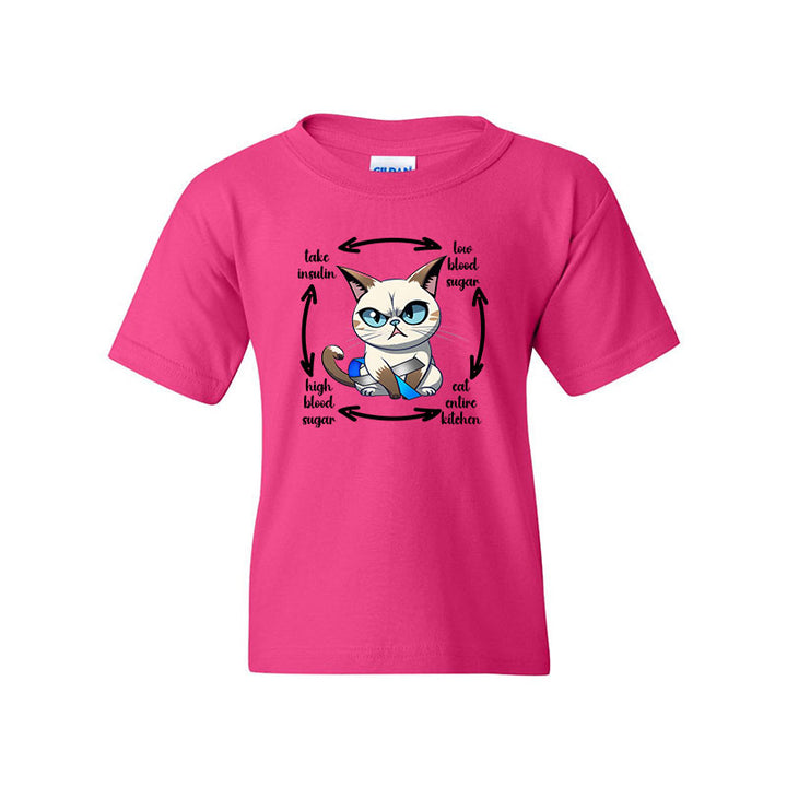 Diabetes Cat Youth t-shirt
