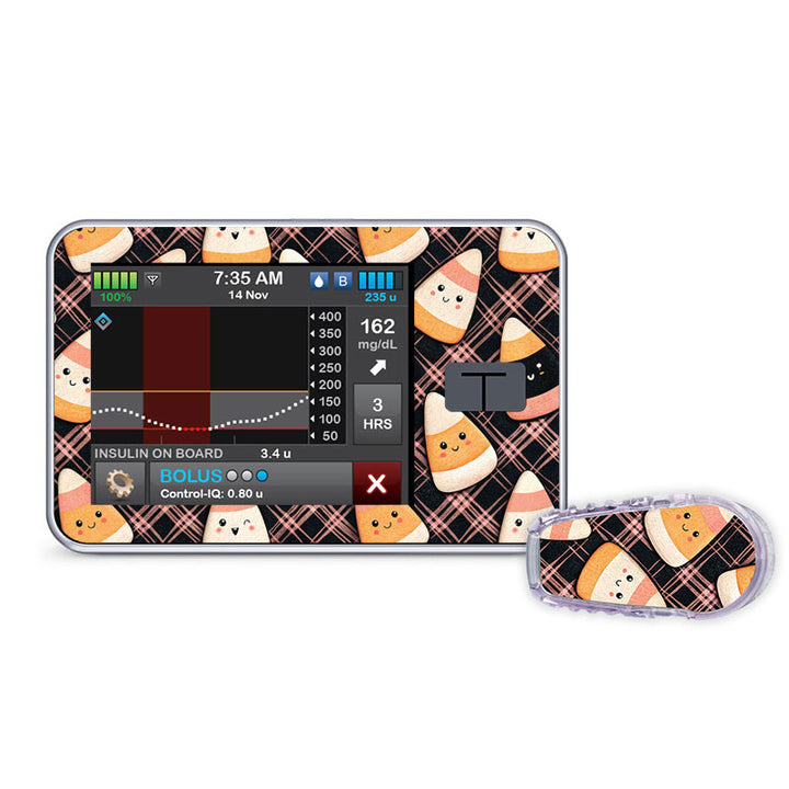 Tandem t:slim decorative sticker: Cute candy corn