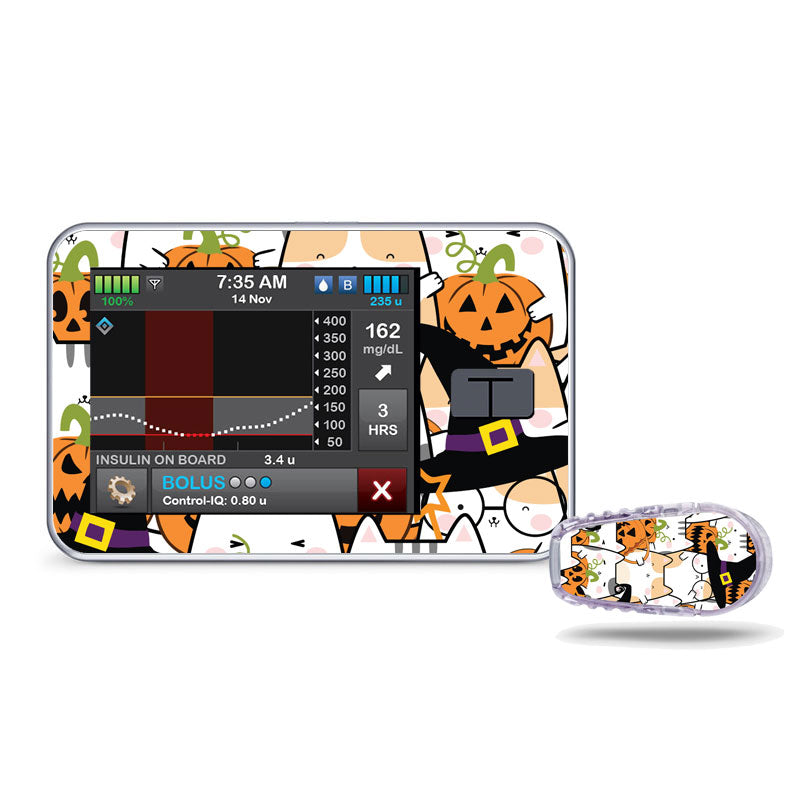 Tandem t:slim decorative sticker: Hocus pocus cats – Pimp My Diabetes