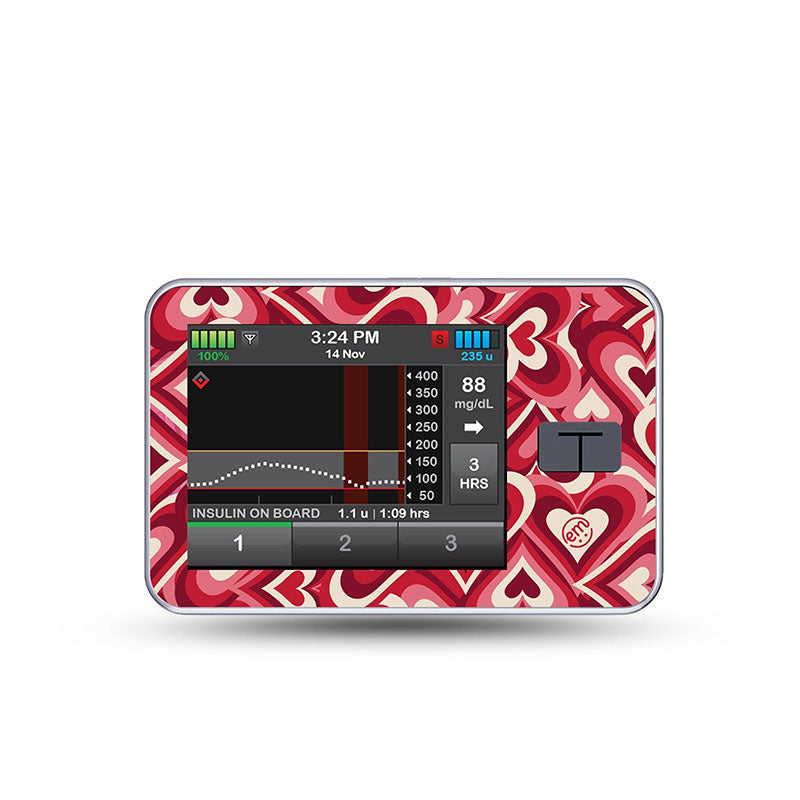 ExpressionMed Tandem t:slim decorative sticker: Valentine hearts