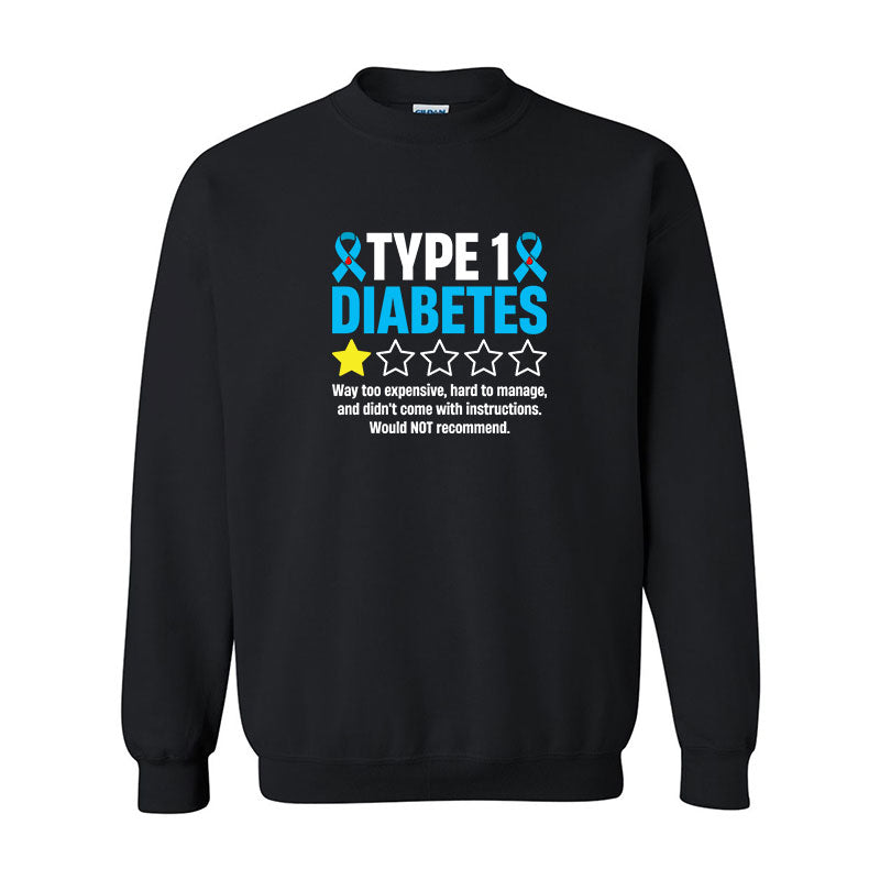 Type 1 Diabetes one star Unisex sweatshirt