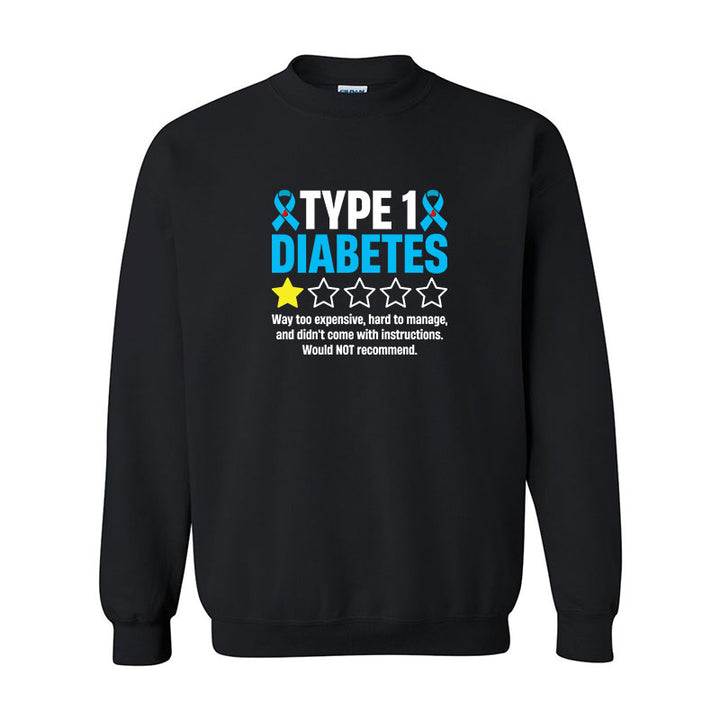 Type 1 Diabetes one star Unisex sweatshirt