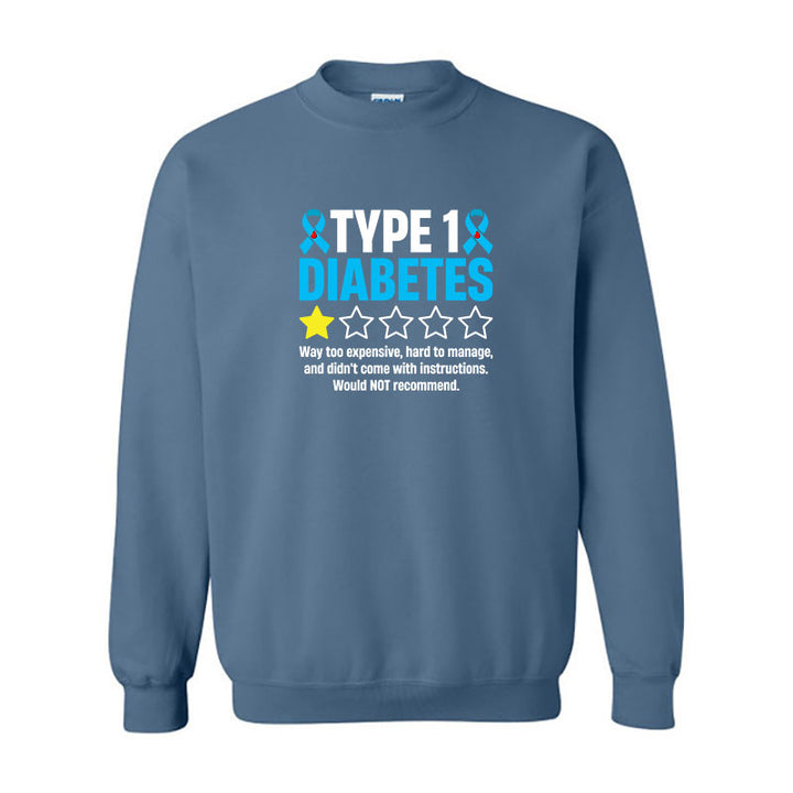 Type 1 Diabetes one star Unisex sweatshirt