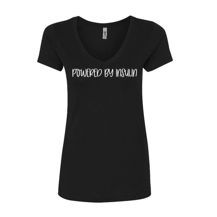 Powered by Insulin T-shirt col V femme