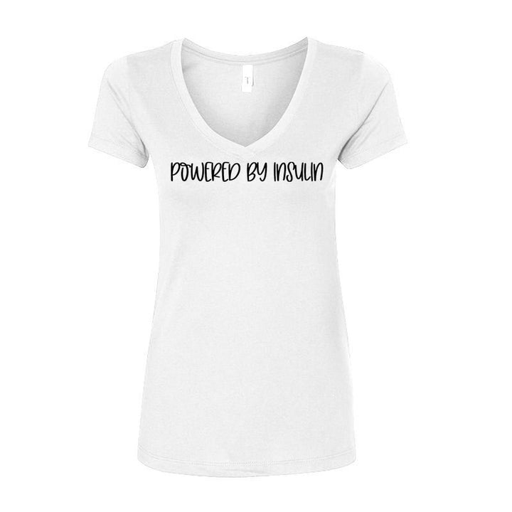 Powered by Insulin T-shirt col V femme