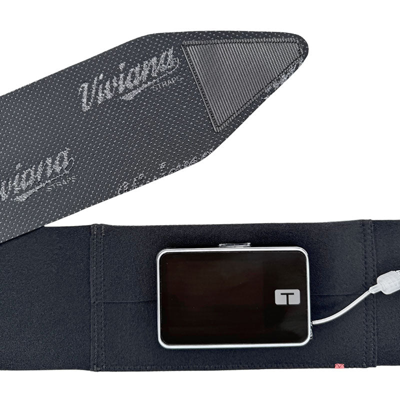 Insulin Pump Waist strap with Grip: Black