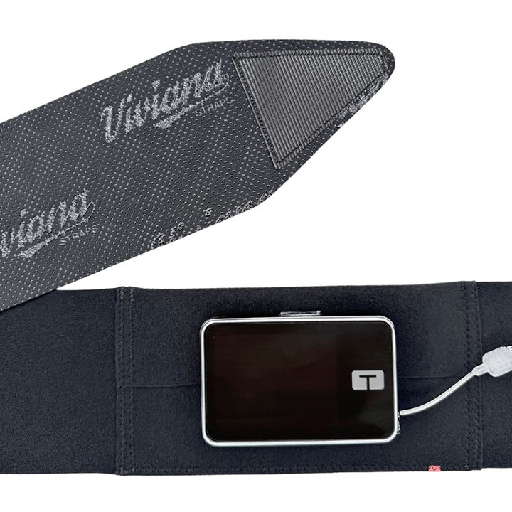 Insulin Pump Waist strap with Grip: Black