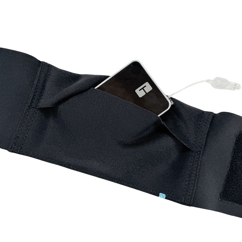 Insulin Pump Waist strap with Grip: Black
