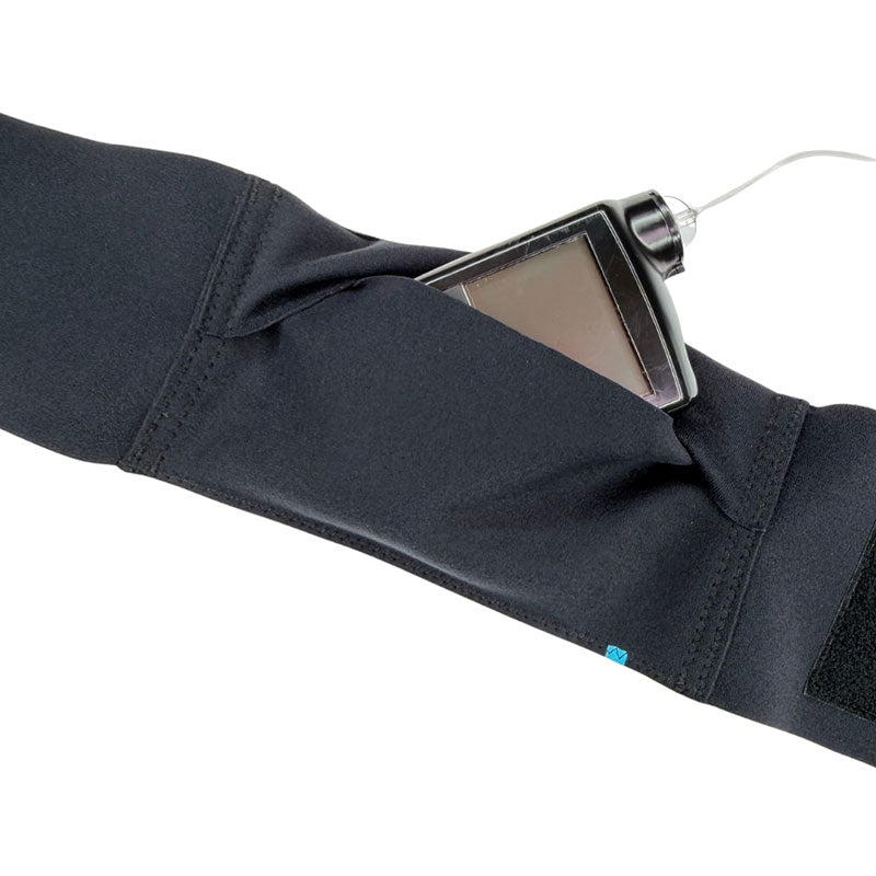 Insulin Pump Waist strap with Grip: Black