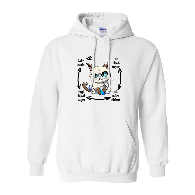 Diabetes cat Unisex hoodie
