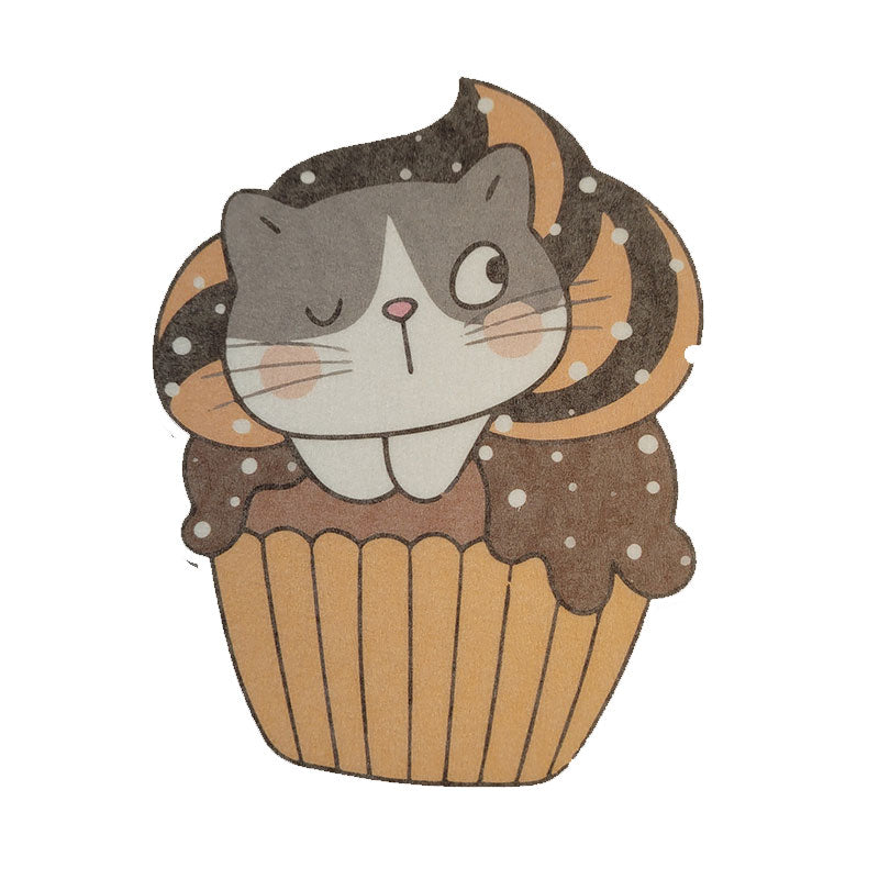 No cutout Silly Patch: Cat in cupcake