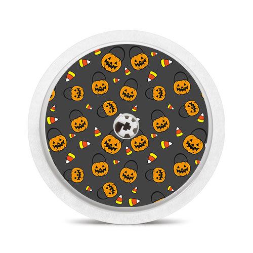 Freestyle Libre 1 & 2 sensor sticker: Candy corn pumpkins
