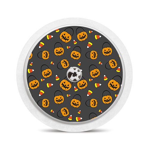Freestyle Libre 2 sensor sticker: Candy corn pumpkins – Pimp My Diabetes