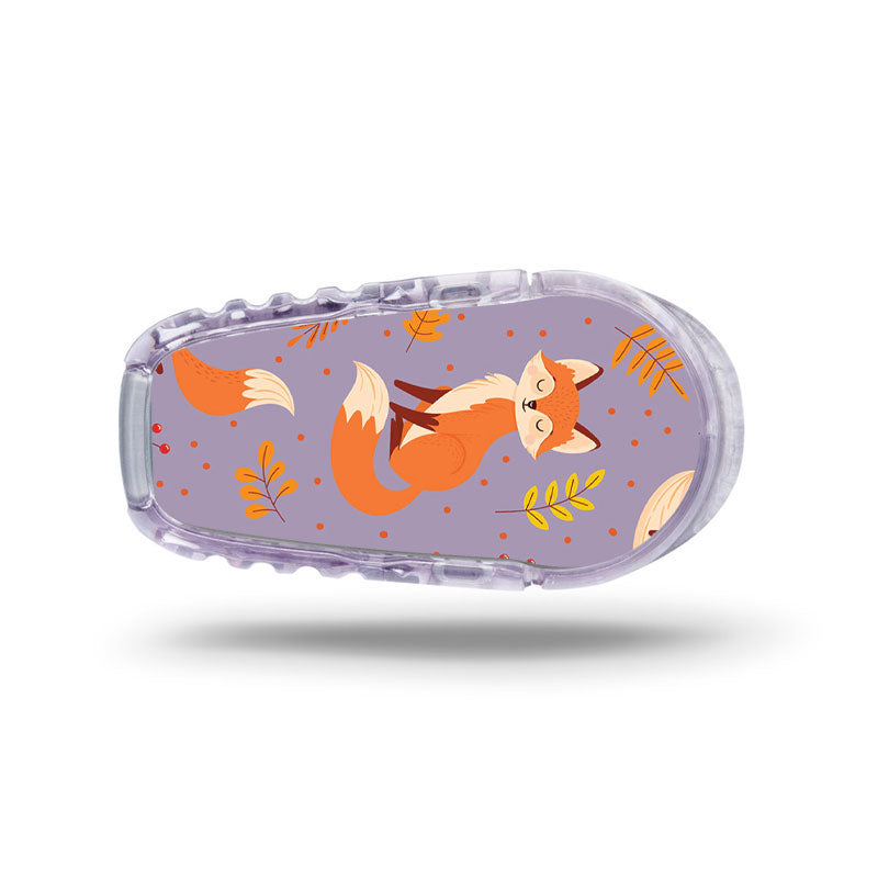 Dexcom G6 transmitter sticker: Purple fox