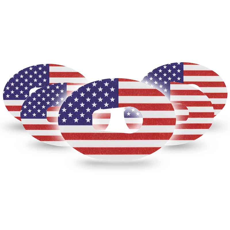 Bandes Dexcom G6 ExpressionMed : drapeau américain