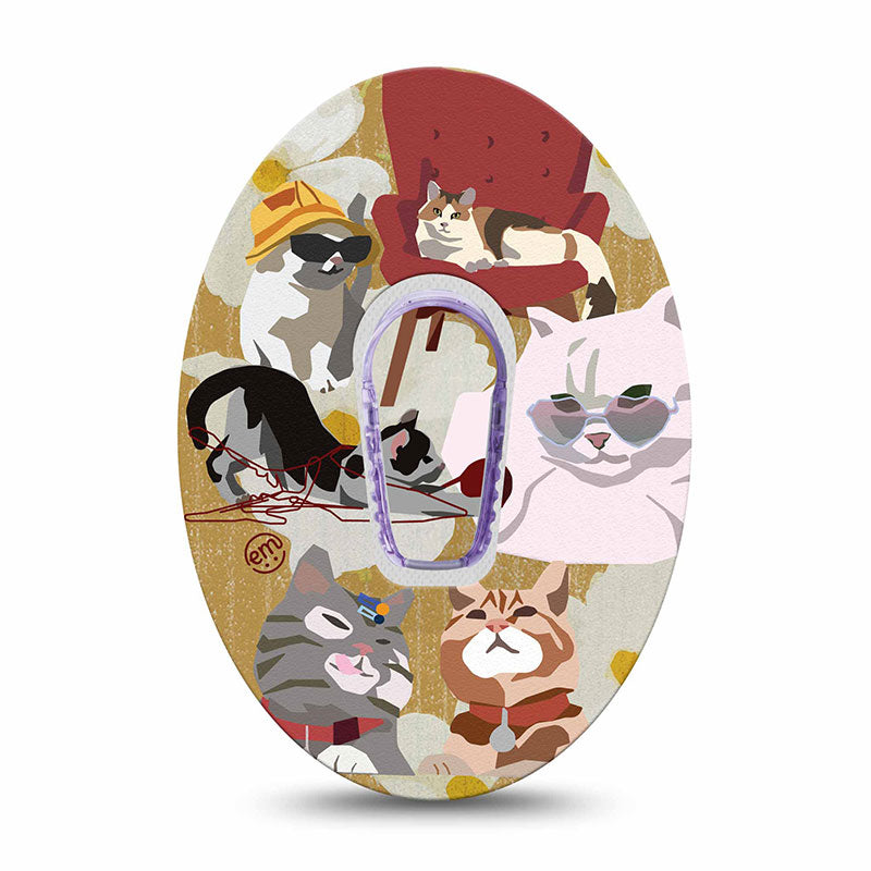 ExpressionMed Dexcom G6 transmitter sticker: Kitty cats