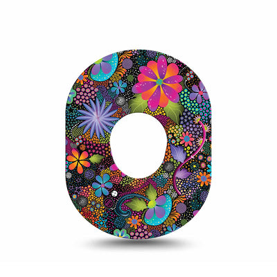 Dexcom G7 ExpressionMed tapes: Psychedelic flowers
