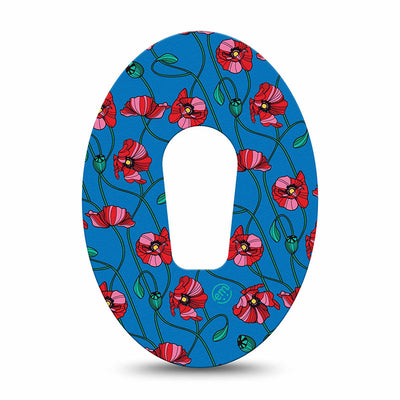Dexcom G6 ExpressionMed tapes: Art deco poppies