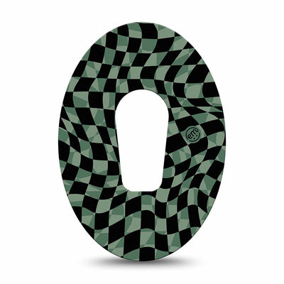 Dexcom G6 ExpressionMed tapes: Green & black checkerboard