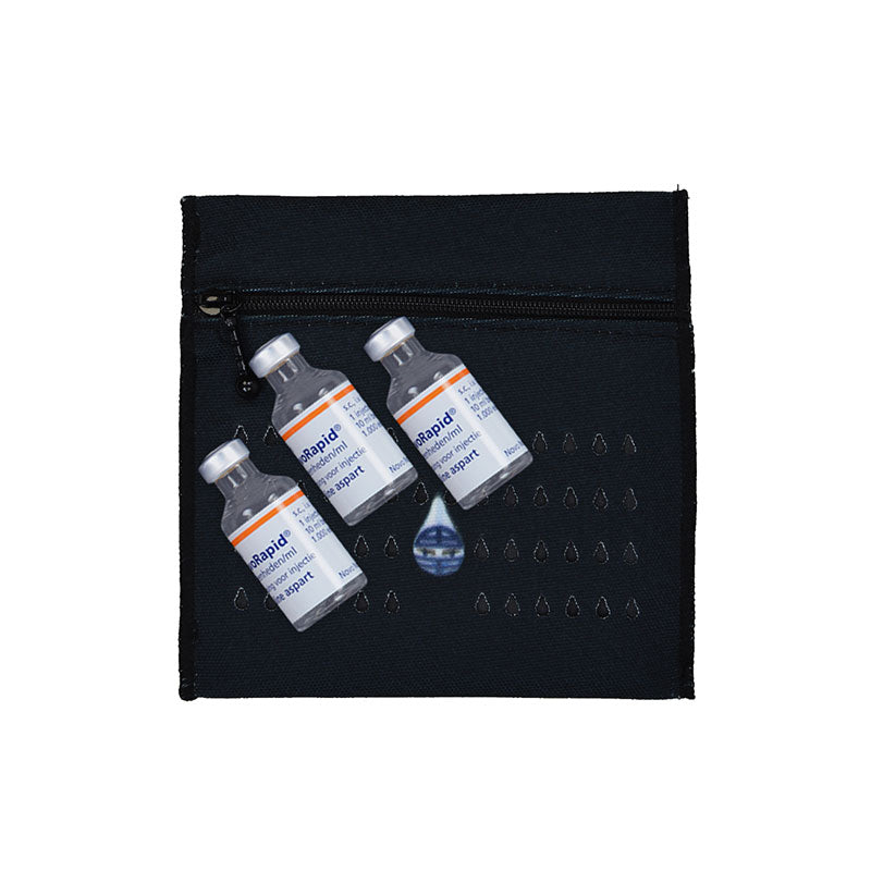 Dia-Cool Insulin cooling wallet for 3 insulin vials: Black Knight