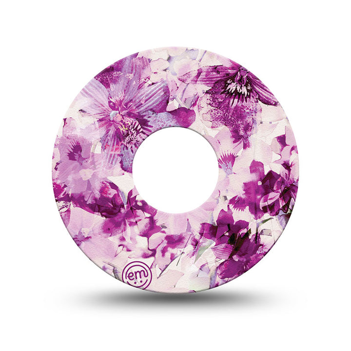 Patchs adhésifs ExpressionMed Freestyle Libre 3 : Orchidées violettes