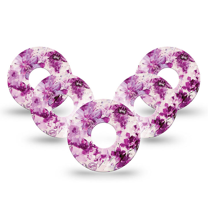 Patchs adhésifs ExpressionMed Freestyle Libre 3 : Orchidées violettes