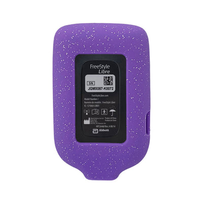 Freestyle Libre Gel Skin: Purple glitter