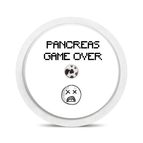 Freestyle Libre 1 & 2 sensor sticker: Pancreas game over