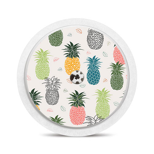 Freestyle Libre 1 & 2 sensor sticker: Colorful pineapples