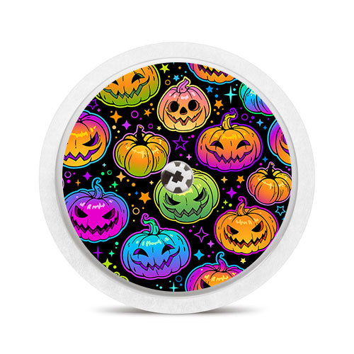 Freestyle Libre 1 & 2 sensor sticker: Colorful pumpkins