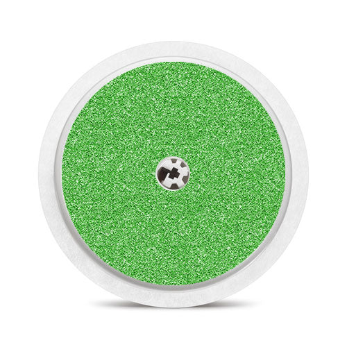 Freestyle Libre 1 & 2 sensor sticker: Green glitter print