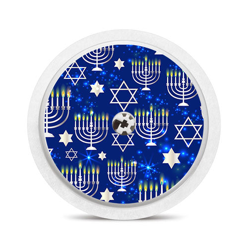 Freestyle Libre 1 & 2 sensor sticker: Happy Hanukkah