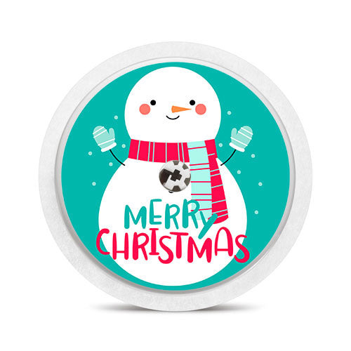 Freestyle Libre 1 & 2 sensor sticker: Merry Christmas snowman