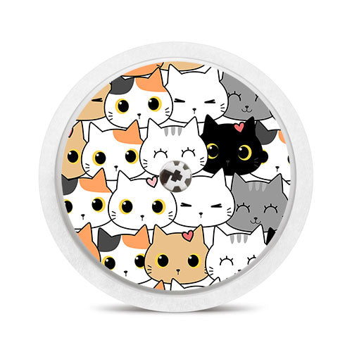 Sticker Sensor Cartoon Freestyle Libre 1 & 2 sensor sticker: Cats – Pimp My Diabetes