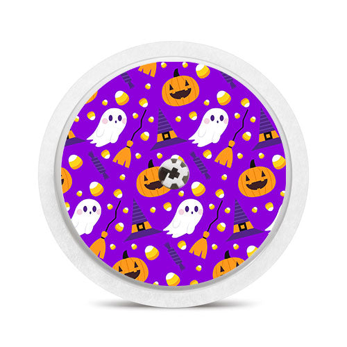 Freestyle Libre 1 & 2 sensor sticker: Purple Halloween