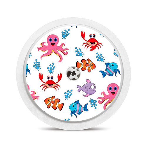 Freestyle Libre 1 & 2 sensor sticker: Sea animals