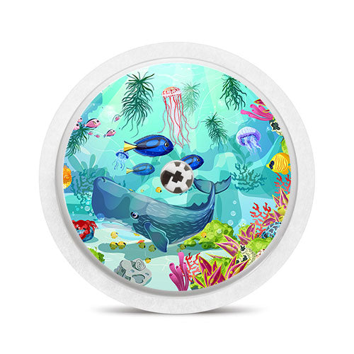 Freestyle Libre 1 & 2 sensor sticker: Sea creatures