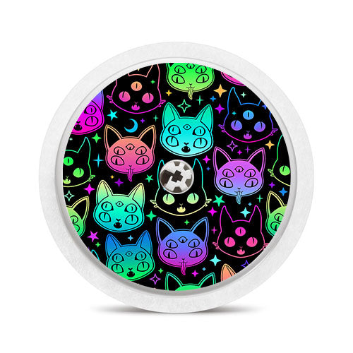 Freestyle Libre 1 & 2 sensor sticker: Spooky cats