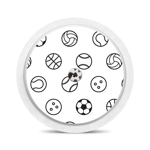 Freestyle Libre 1 & 2 sensor sticker: Sports balls