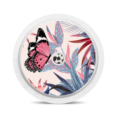 Freestyle Libre 1 & 2 sensor sticker: Pink butterfly