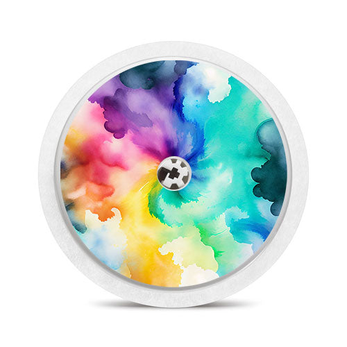 Freestyle Libre 1 & 2 sensor sticker: Tie dye watercolor