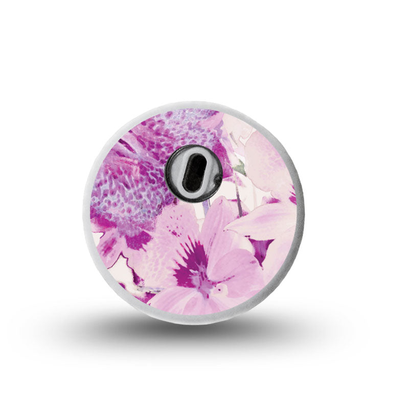 ExpressionMed Freestyle Libre 3 sensor sticker: Violet orchids