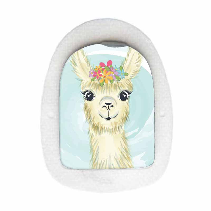 Omnipod decorative sticker: Happy llama