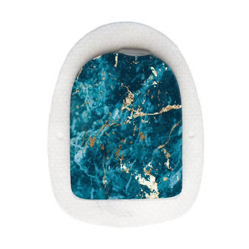 Omnipod decorative sticker: Blue marble