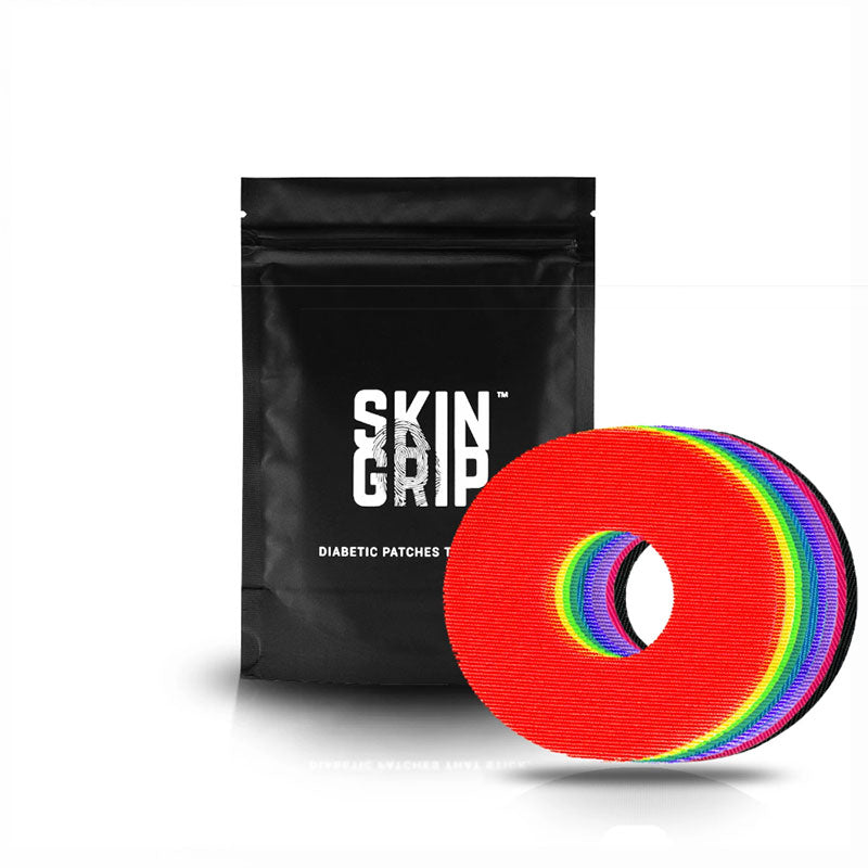 Skin Grip Freestyle Libre 2 & Pump infusion set Adhesive patches (1.05 inch hole)  - Pack of 20
