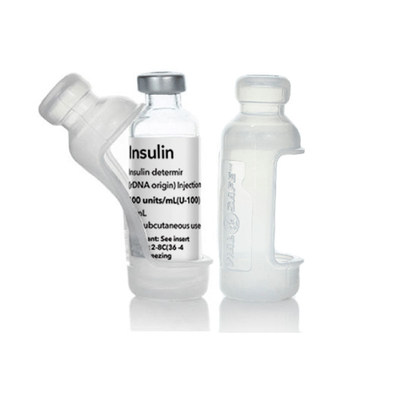 Protecteur pour flacon d'insuline Vial Safe, grand format de 10 ml, transparent, paquet de 2